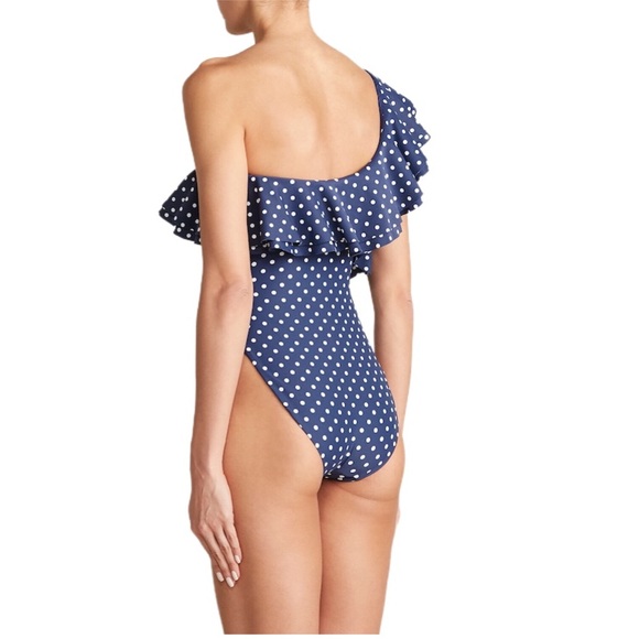 WE WORE WHAT Stella One piece in Navy Polka Dots - Picture 3 of 4